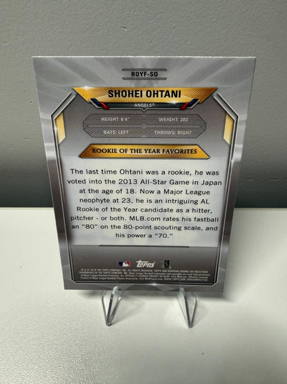 Shohei Ohtani 2018 Bowman Chrome Mega Box Rookie of the Year Favorites #ROYF-SO