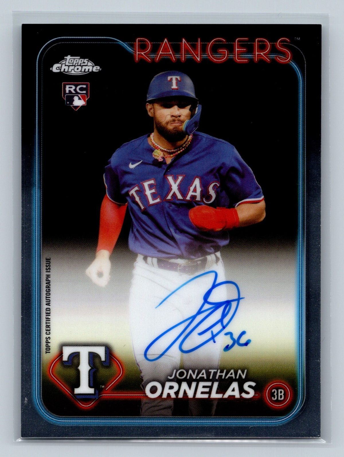 Jonathan Ornelas 2024 Topps Chrome Auto RC #RA-JO Rangers