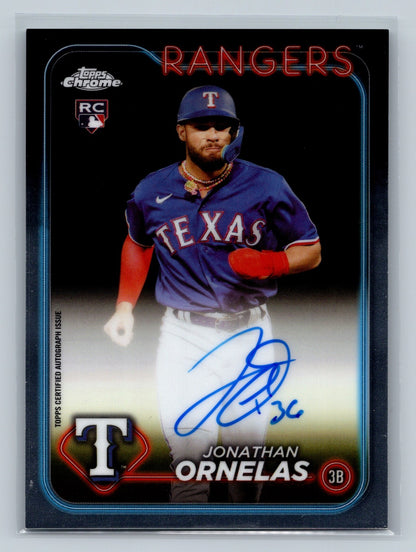 Jonathan Ornelas 2024 Topps Chrome Auto RC #RA-JO Rangers