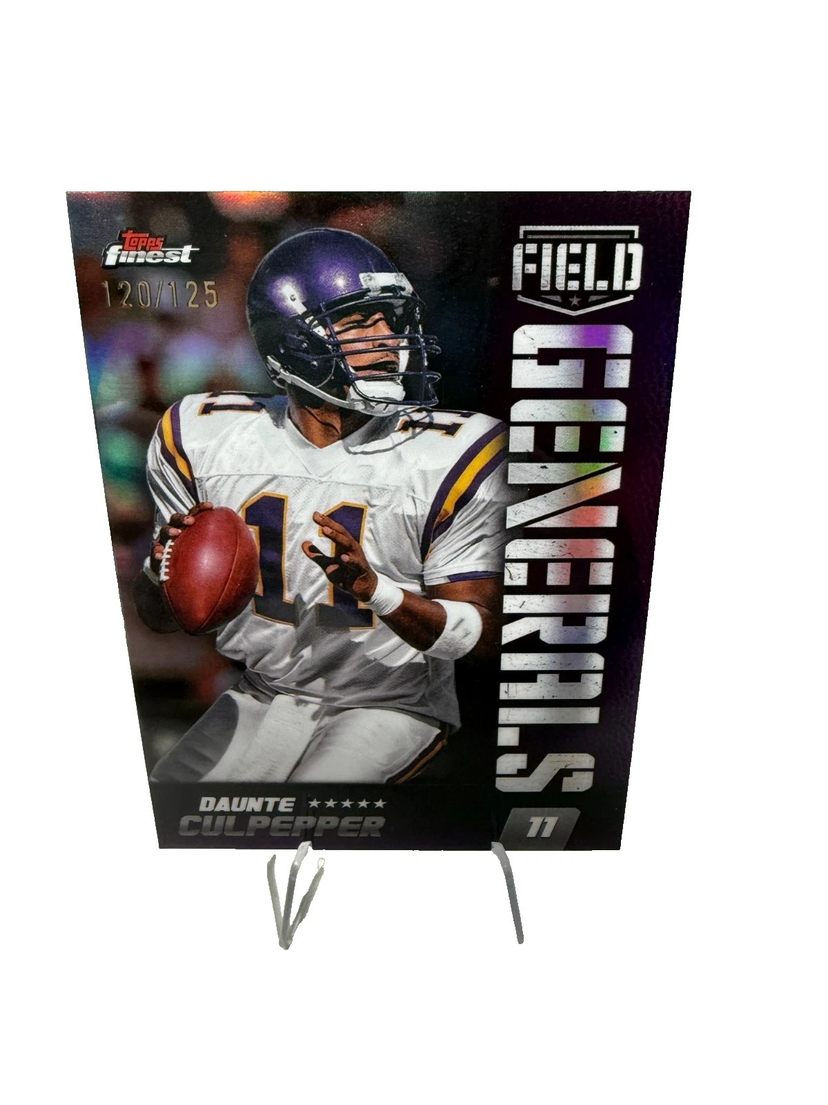 Daunte Culpepper 2024 Topps Finest Field Generals Purple Refractor /125 #FG-30