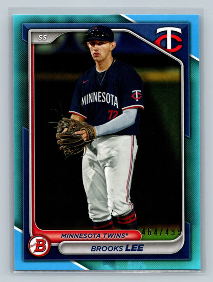 Brooks Lee 2024 Bowman Paper Prospects Sky Blue /499 #BP-143 Twins