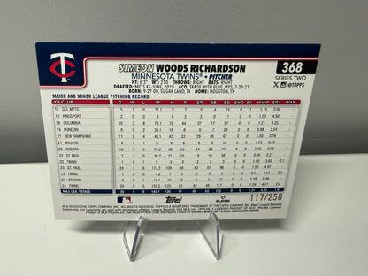 Simeon Woods Richardson 2025 Topps Series 2 Purple Rainbow Foil /250 #368 Twins