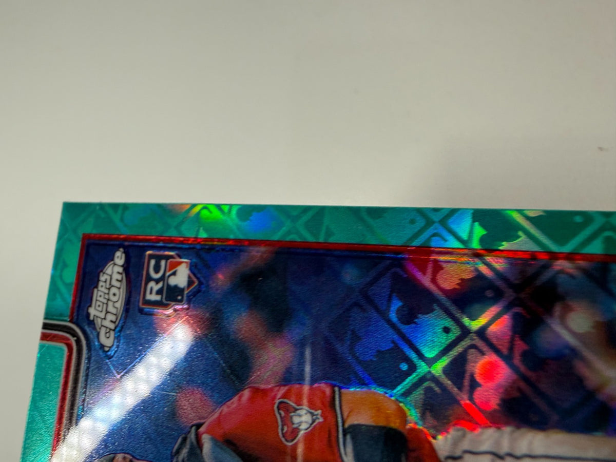 Adrian Del Castillo 2025 Topps Chrome Logofractor Aqua Refractor RC /199 #240