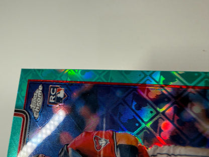 Adrian Del Castillo 2025 Topps Chrome Logofractor Aqua Refractor RC /199 #240