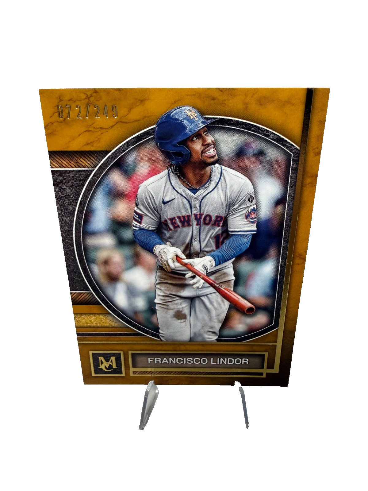 Francisco Lindor 2025 Topps Museum Collection Gold /249 #93 Mets
