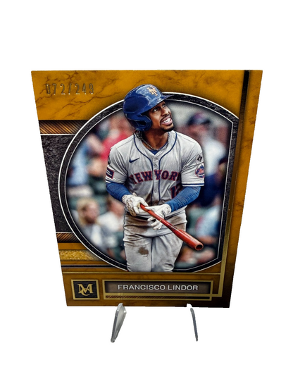 Francisco Lindor 2025 Topps Museum Collection Gold /249 #93 Mets