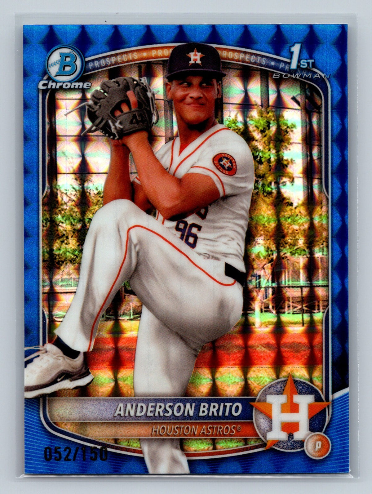 Anderson Brito 2025 Bowman Chrome 1st Blue Geometric Refractor /150 #BCP-98