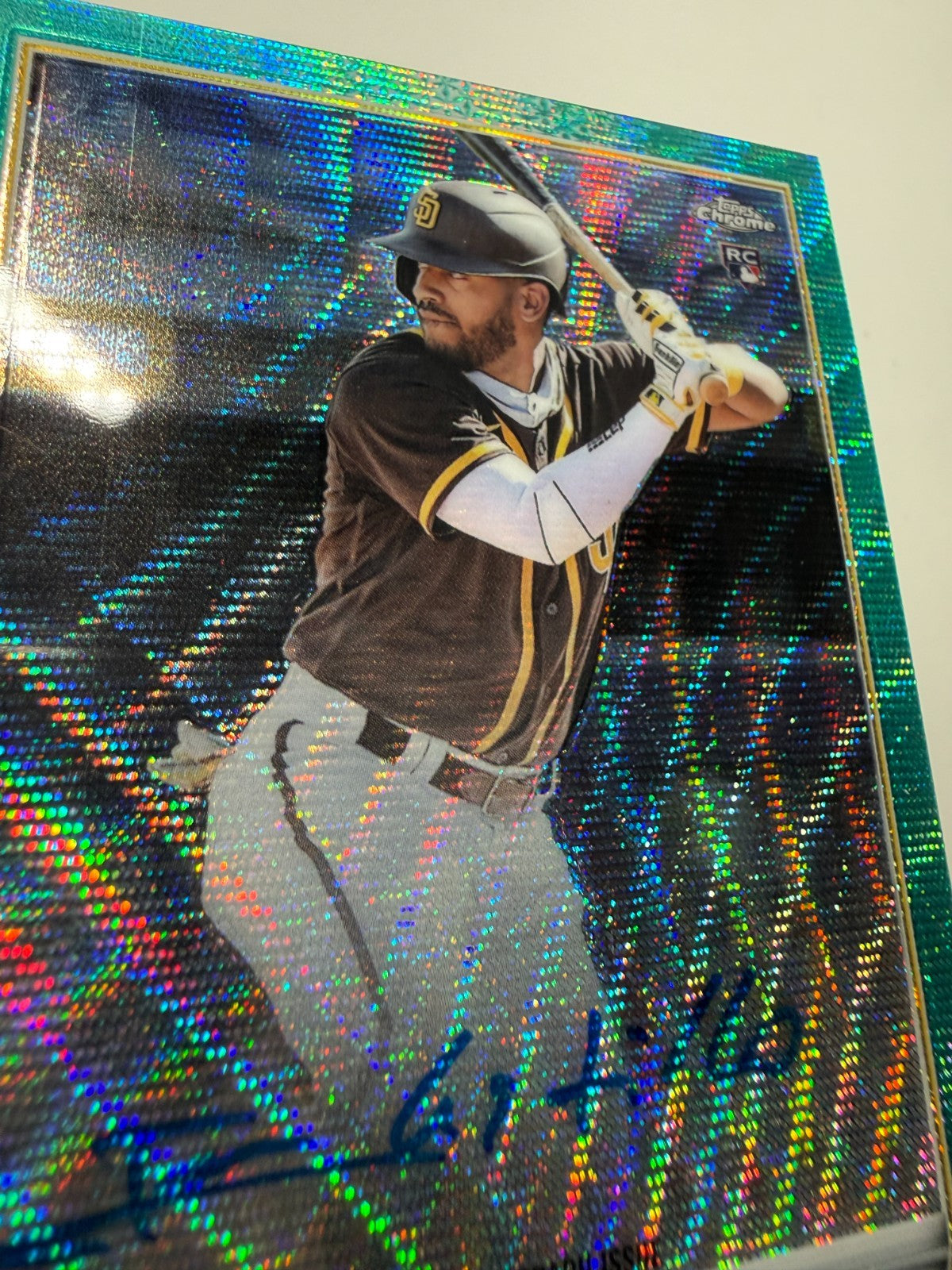 Ivan Castillo 2022 Topps Chrome Aqua Wave Refractor Auto RC /199 #RA-IC Padres