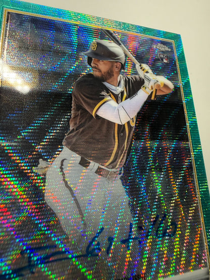 Ivan Castillo 2022 Topps Chrome Aqua Wave Refractor Auto RC /199 #RA-IC Padres