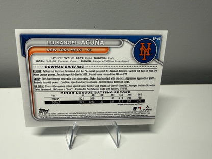 Luisangel Acuna 2024 Bowman Paper Prospect Sky Blue Border /499 #BP-40 Mets