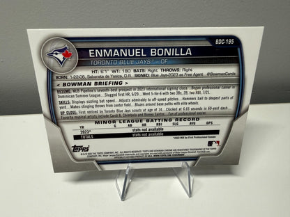 Enmanuel Bonilla 2023 Bowman Draft Chrome Purple Refractor /250 #BDC-195