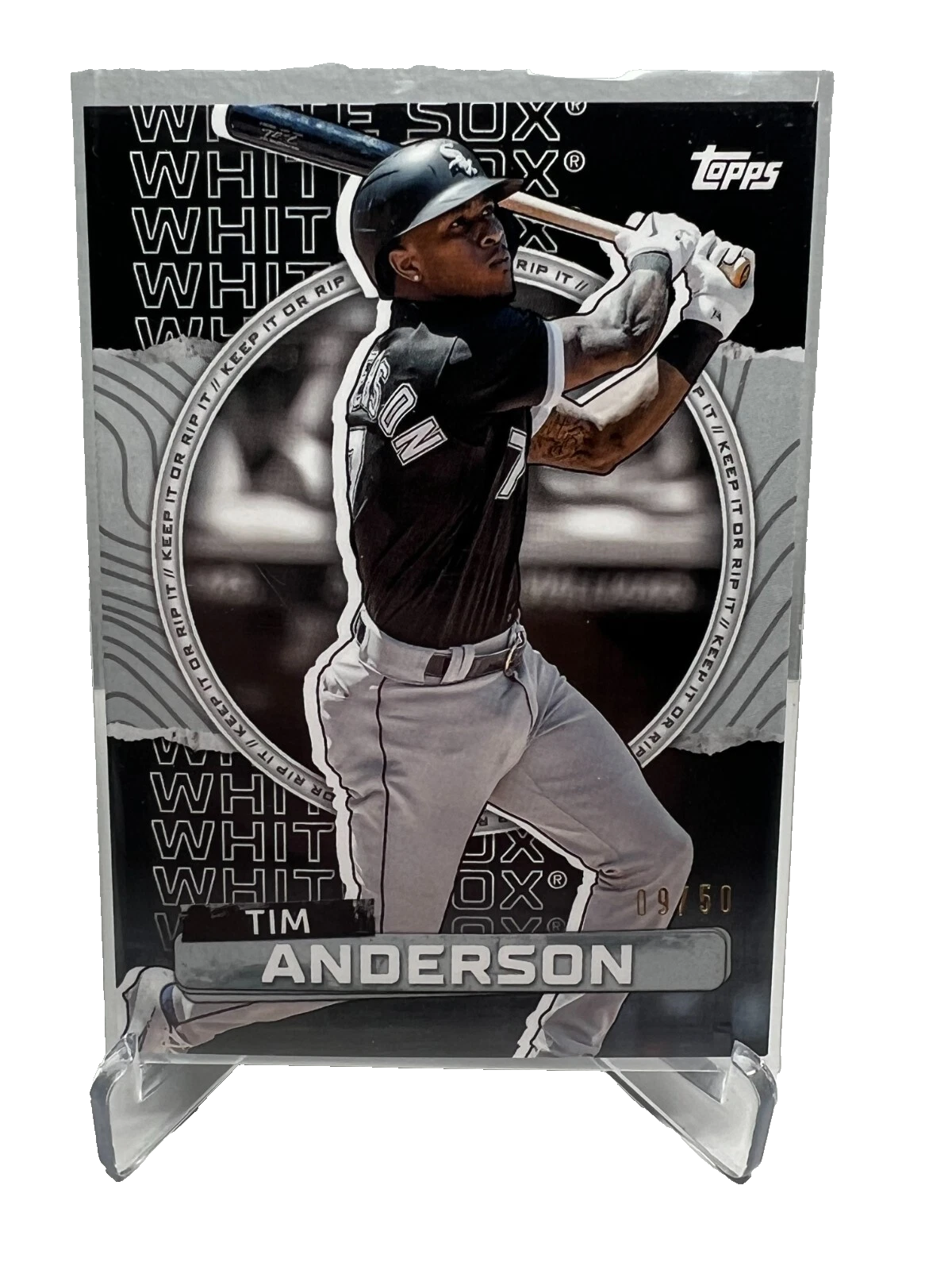 Tim Anderson 2023 Topps RIP Black Ripped/Opened /50 #38 White Sox
