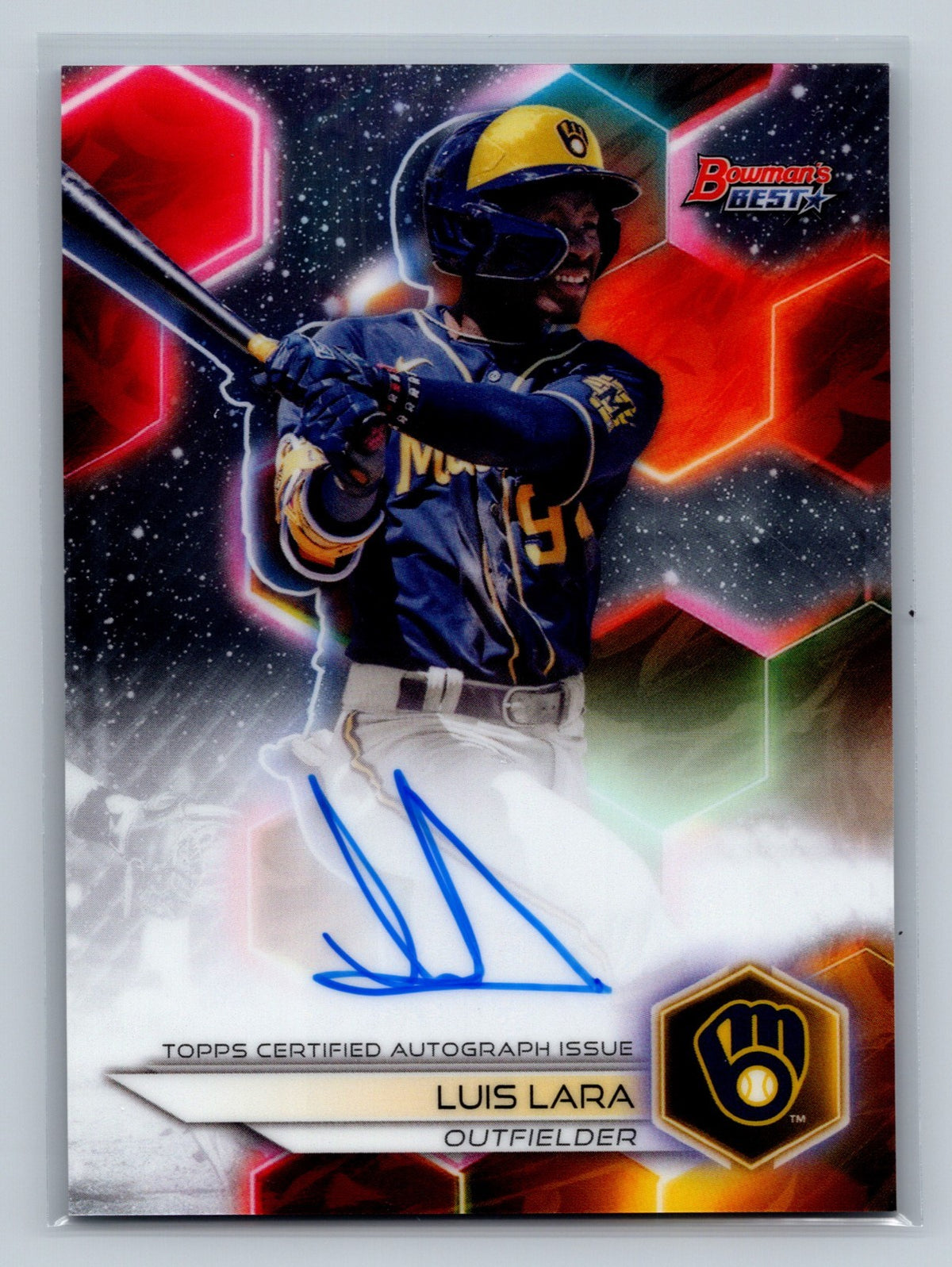 Luis Lara 2023 Bowman's Best Auto #B23-LL Brewers
