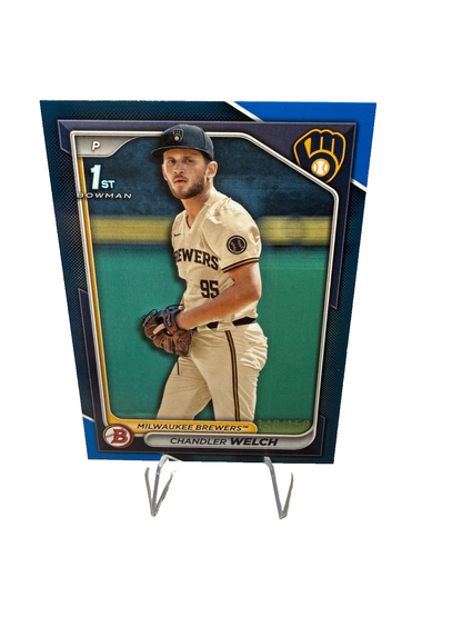 Chandler Welch 2024 Bowman Draft 1st Paper Blue /150 #BD-103 Brewers