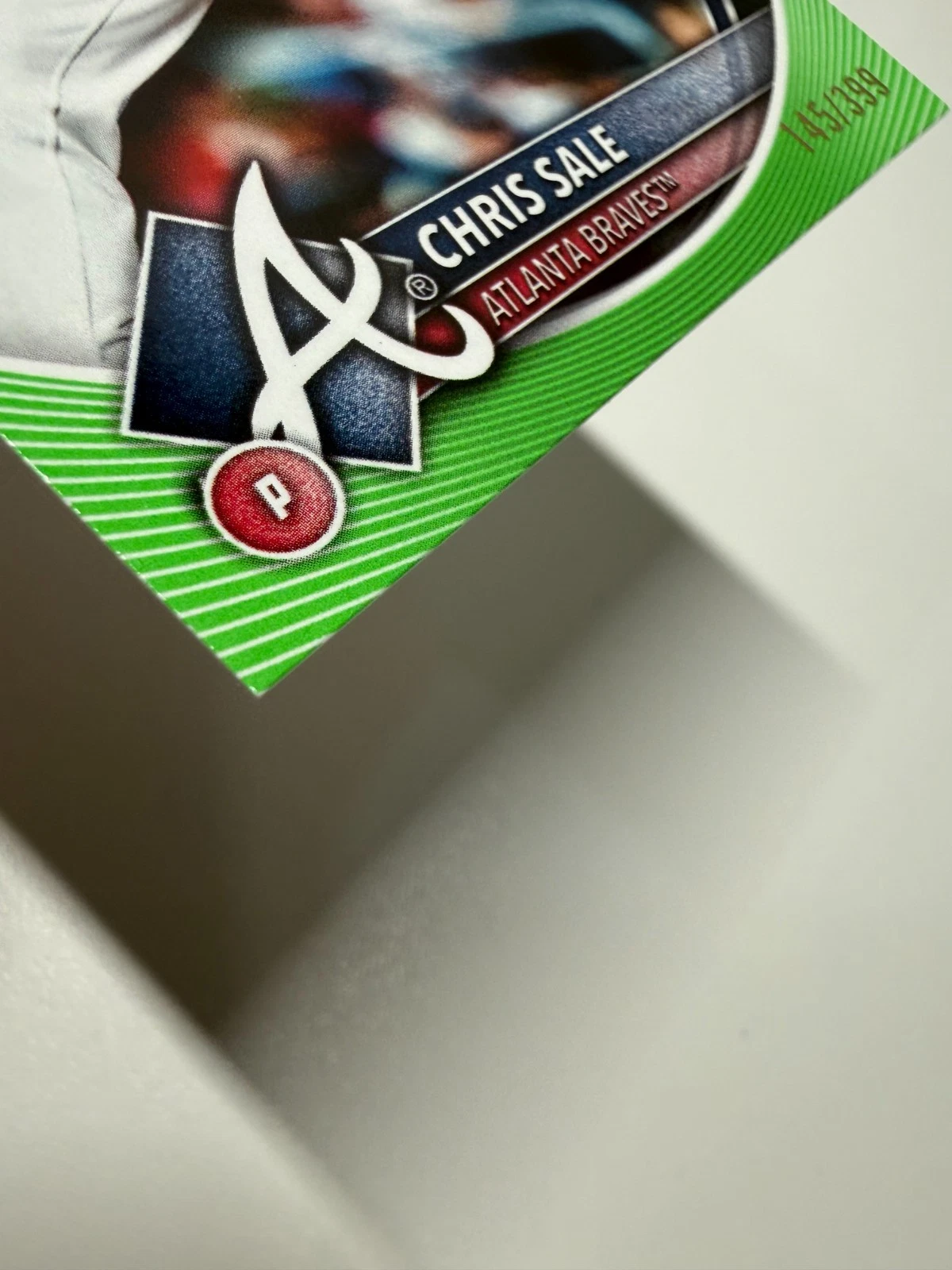 Chris Sale 2025 Bowman Neon Green /399 #82 Braves
