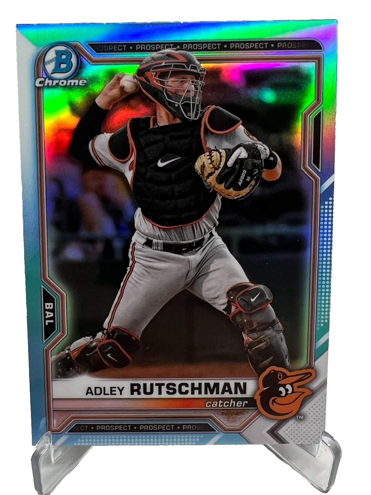 Adley Rutschman 2021 Bowman Chrome Sky Blue Refractor #BDC-31 Orioles