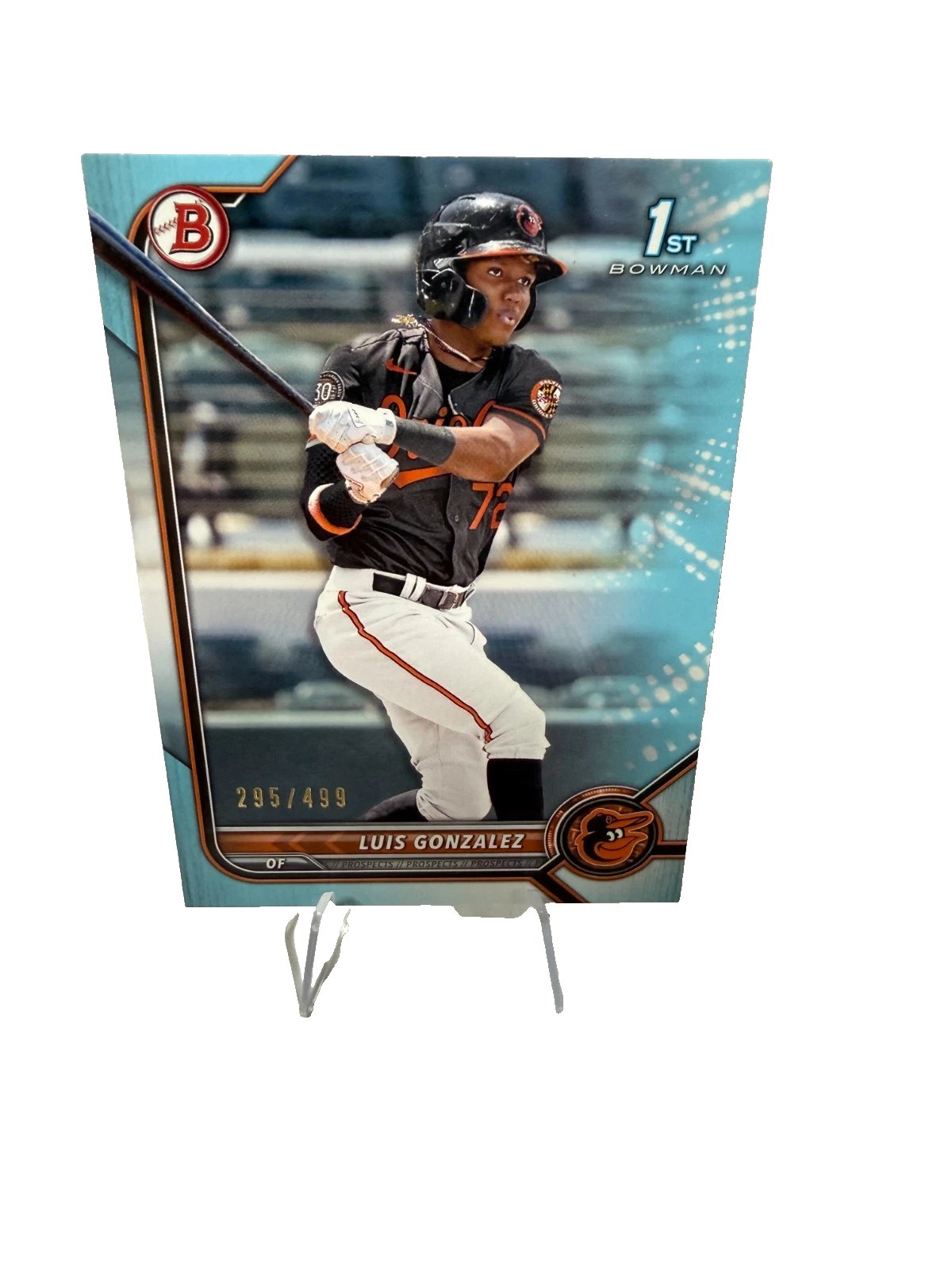 Luis Gonzales 2022 Bowman 1st Paper Sky Blue /499 #BP-125 Orioles