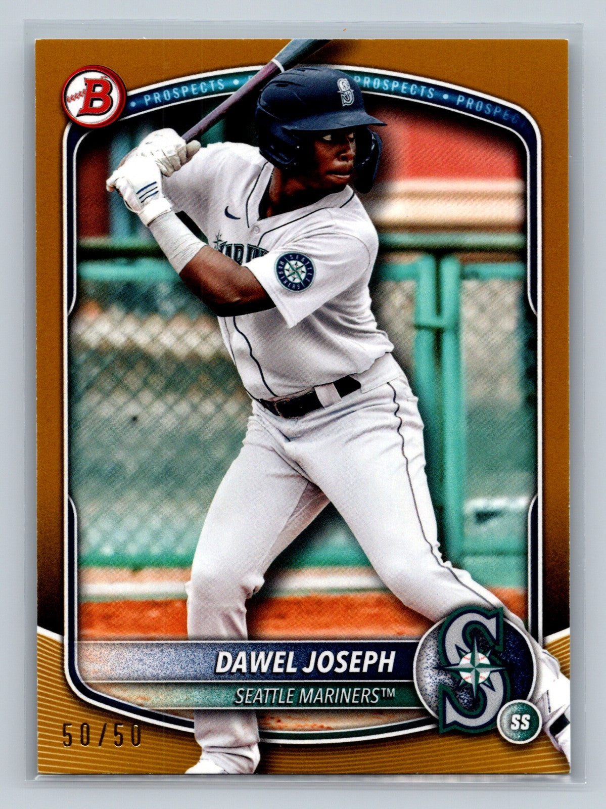 Dawel Joseph 2025 Bowman Paper Prospect Gold /50 #BP-8 Mariners