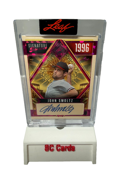 John Smoltz 2025 Leaf Seasons In The Sun Signature Seasons 1996 Auto /8 #SSE-JS1