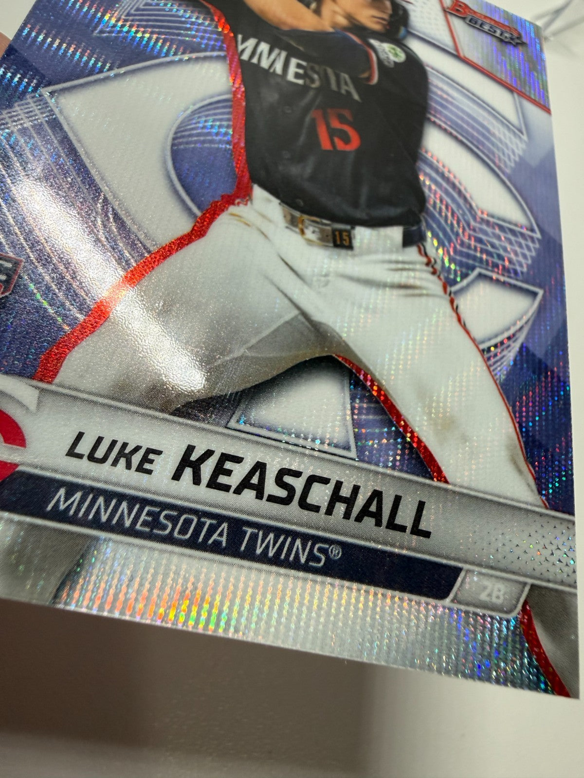 Luke Keaschall 2025 Bowman's Best Wave Refractor RC #70 Twins