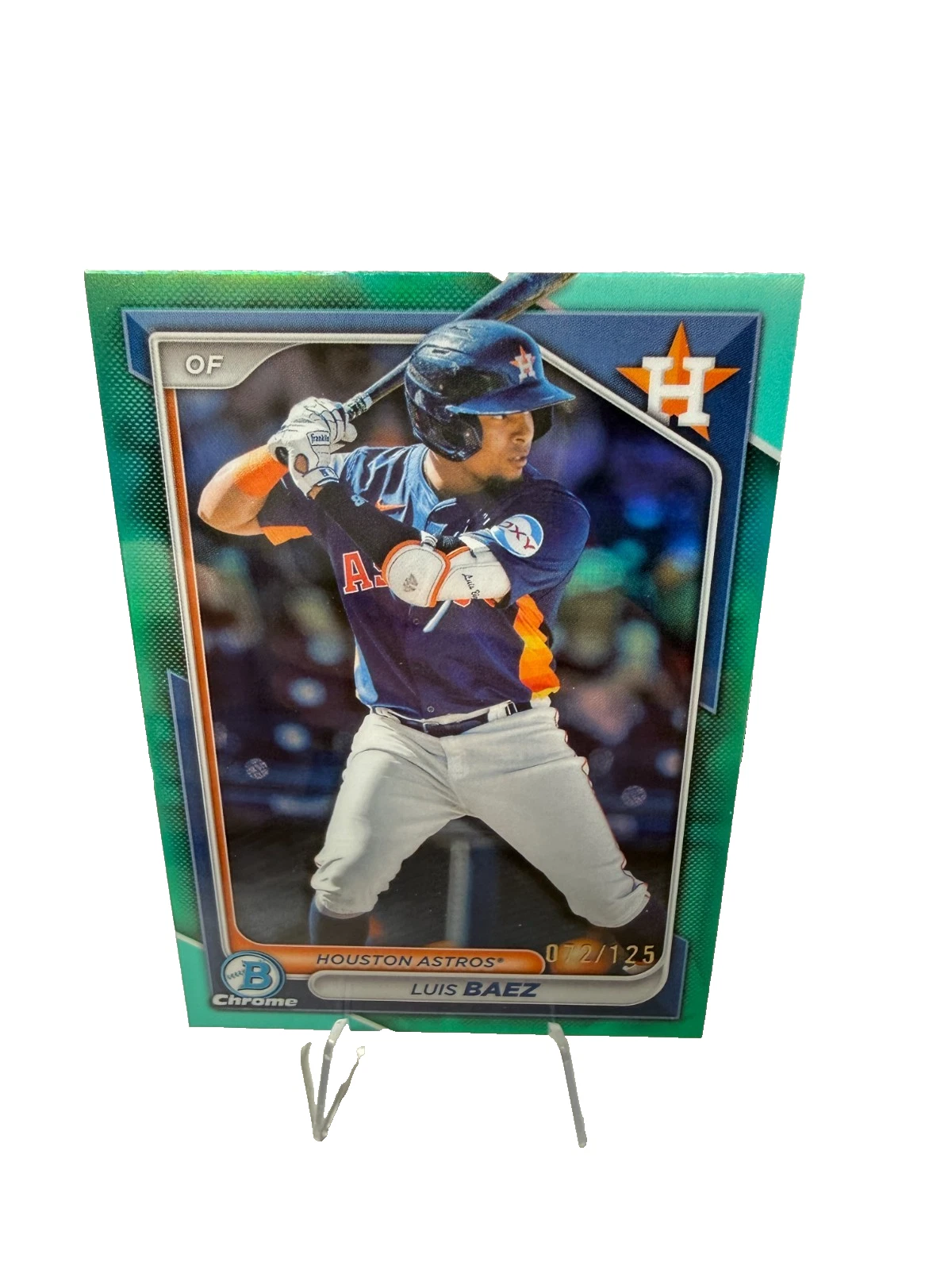 Luis Baez 2024 Bowman Chrome Prospect Aqua Refractor /125 #BCP-248 Astros