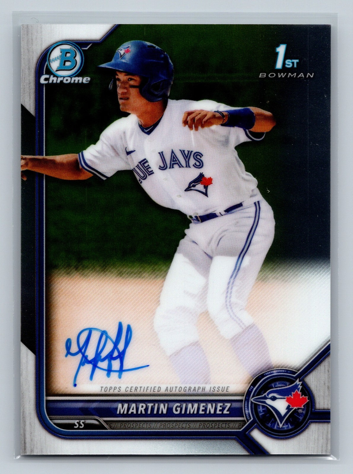 Martin Gimenez 2022 Bowman Chrome 1st Auto #CPA-MGZ Blue Jays