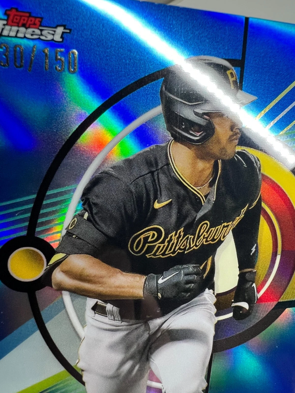 Cal Mitchell 2023 Topps Finest Blue Refractor RC /150 #31 Pirates