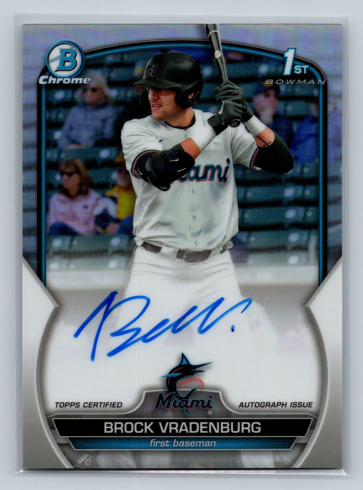 Brock Vradenburg 2023 Bowman Draft Chrome 1st Refractor Auto /499 #CDA-BV