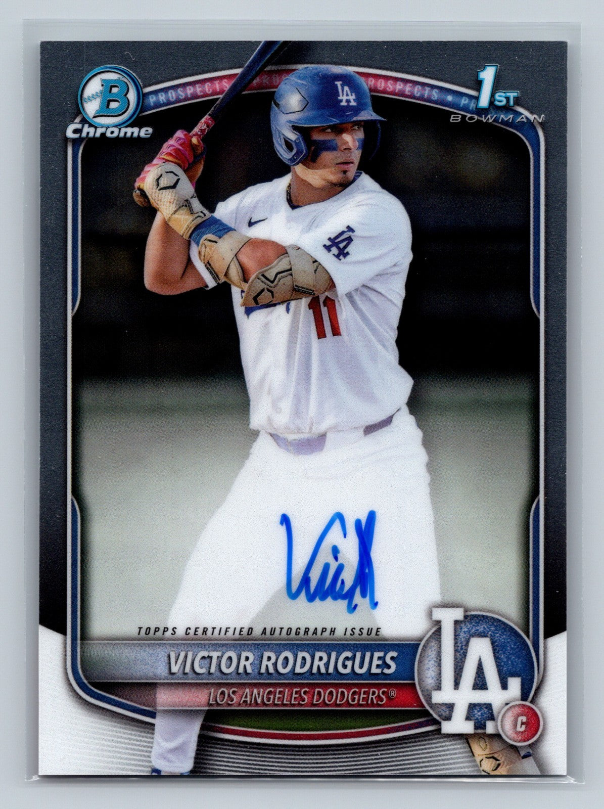 Victor Rodrigues 2025 Bowman Chrome 1st Auto #CPA-VR Dodgers