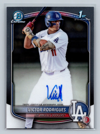 Victor Rodrigues 2025 Bowman Chrome 1st Auto #CPA-VR Dodgers