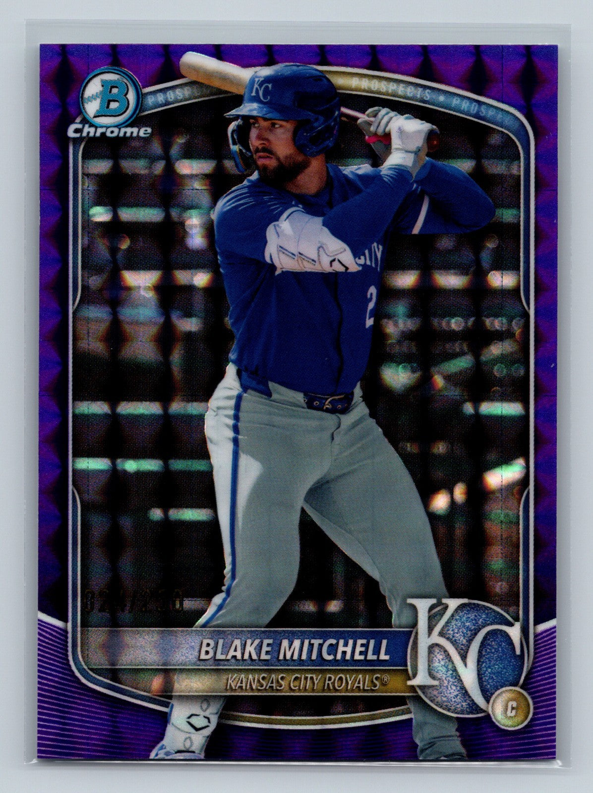 Blake Mitchell 2025 Bowman Draft Chrome Purple Geometric Refractor /250 #BDC-160