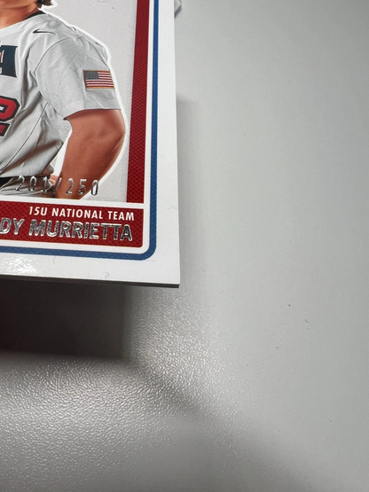 2023 Panini Brady Murrietta USA Baseball Stars & Stripes Material /250 #USAM-BM