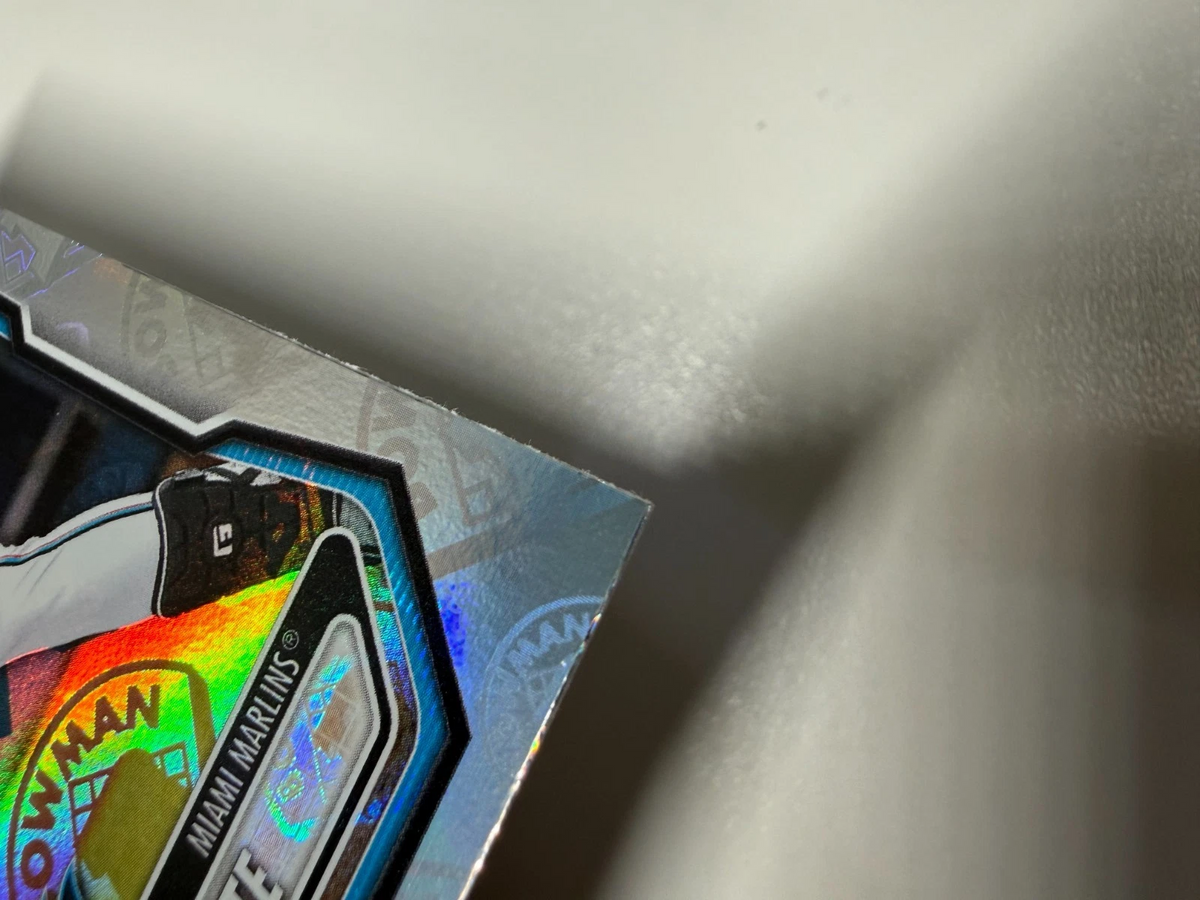 Aiva Arquette 2026 Bowman 1st Paper Retro Logo Foil Pattern SSP #BP-40 Marlins