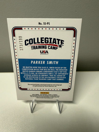 Parker Smith 2024 Panini Stars & Stripes Jumbo Relic Auto /199 #SS-PS