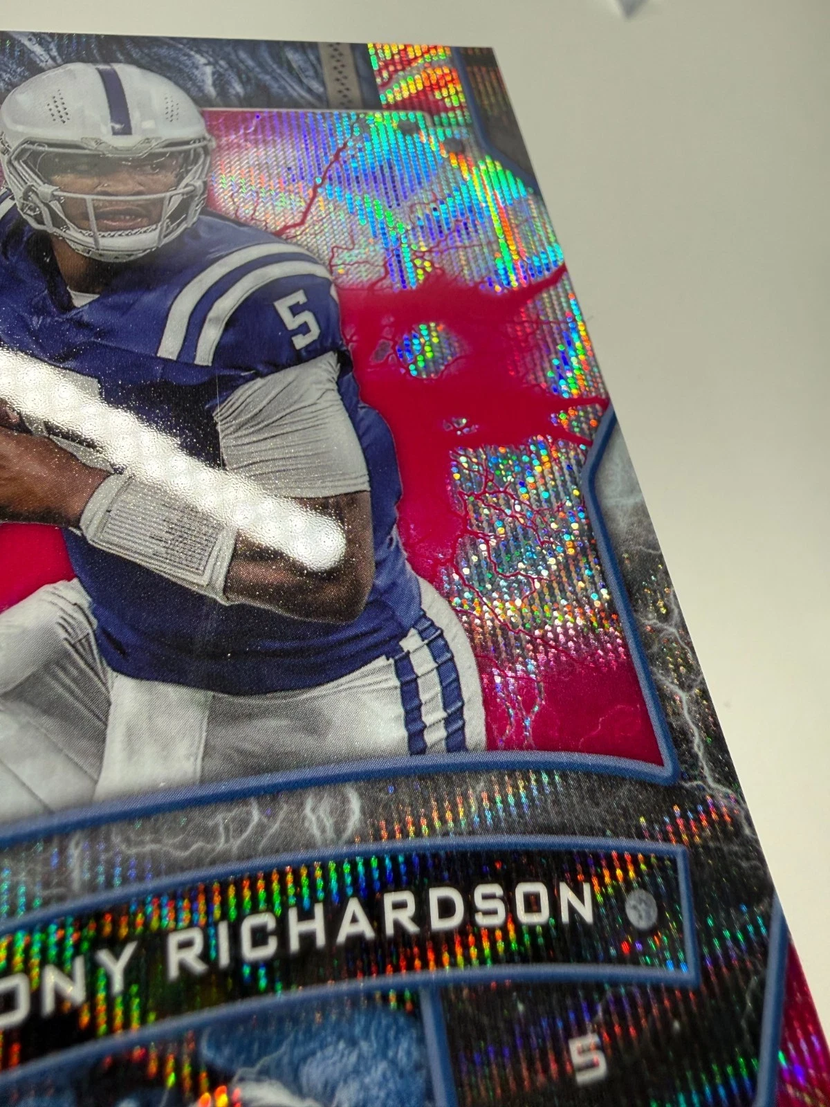 Anthony Richardson 2025 Topps Resurgence Pink Surge Wave Refractor /199 #45