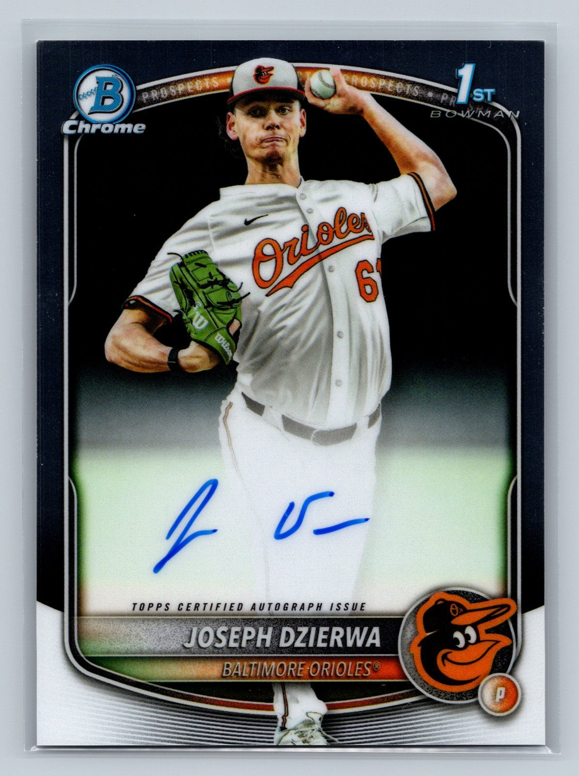 Joseph Dzierwa 2025 Bowman Chrome 1st Auto #CPA-JD Orioles