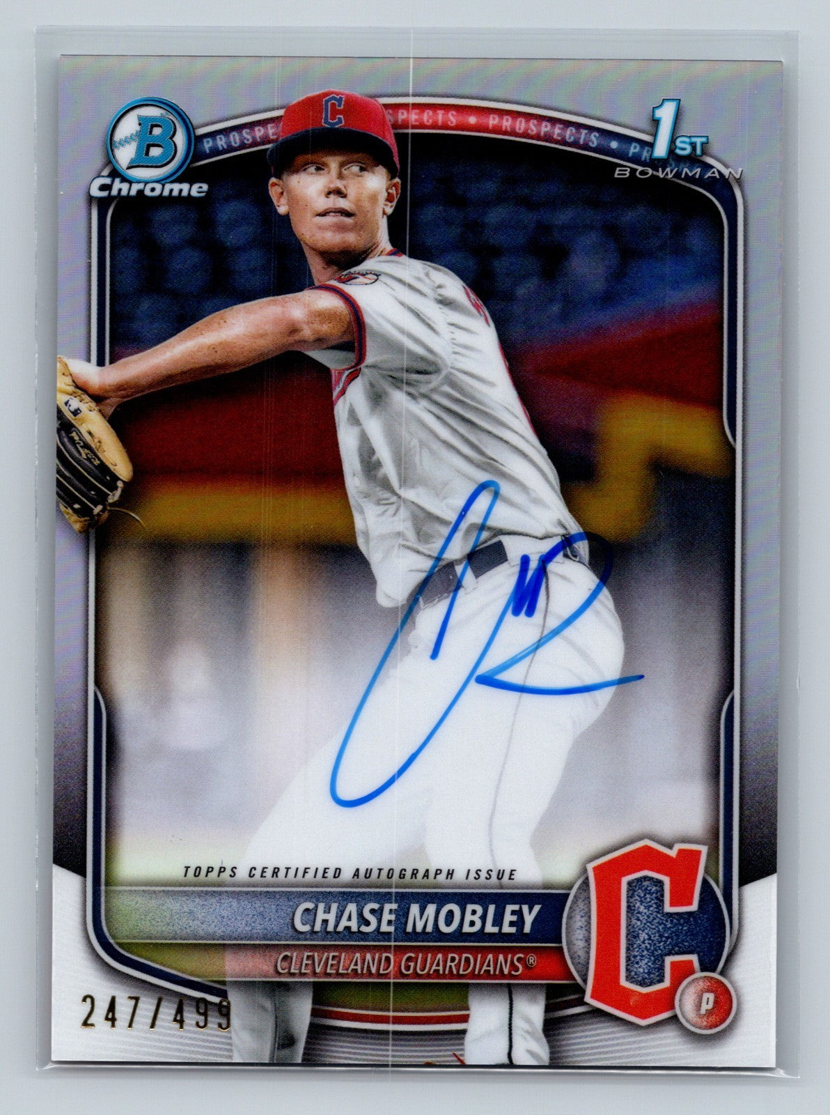 Chase Mobley 2025 Bowman Chrome 1st Refractor Auto /499 #CPA-CMY Guardians
