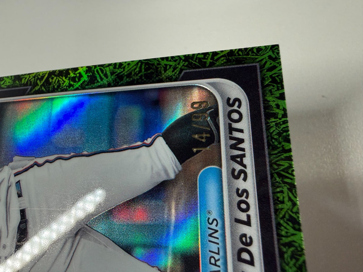 Deyvison De Los Santos 2024 Bowman Draft Chrome Green Grass Refractor /99