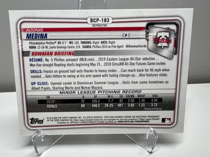 Adonis Medina 2020 Bowman Chrome Refractor /499 #BCP-183 Phillies