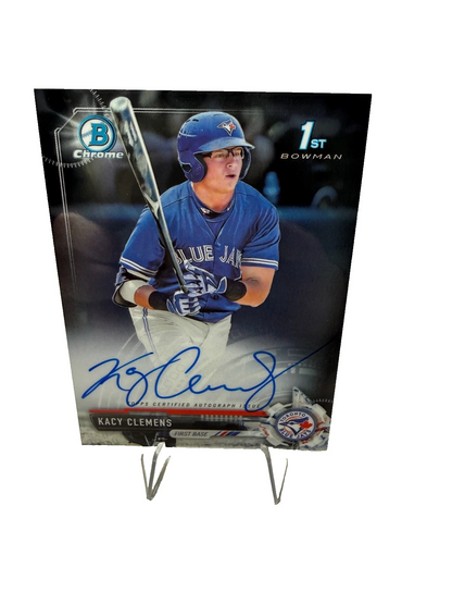 Kacy Clemens 2017 Bowman Draft Chrome 1st Auto #CDA-KC Blue Jays