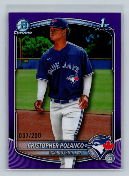 Cristopher Polanco 2025 Bowman Chrome 1st Purple Refractor /250 #BCP-162