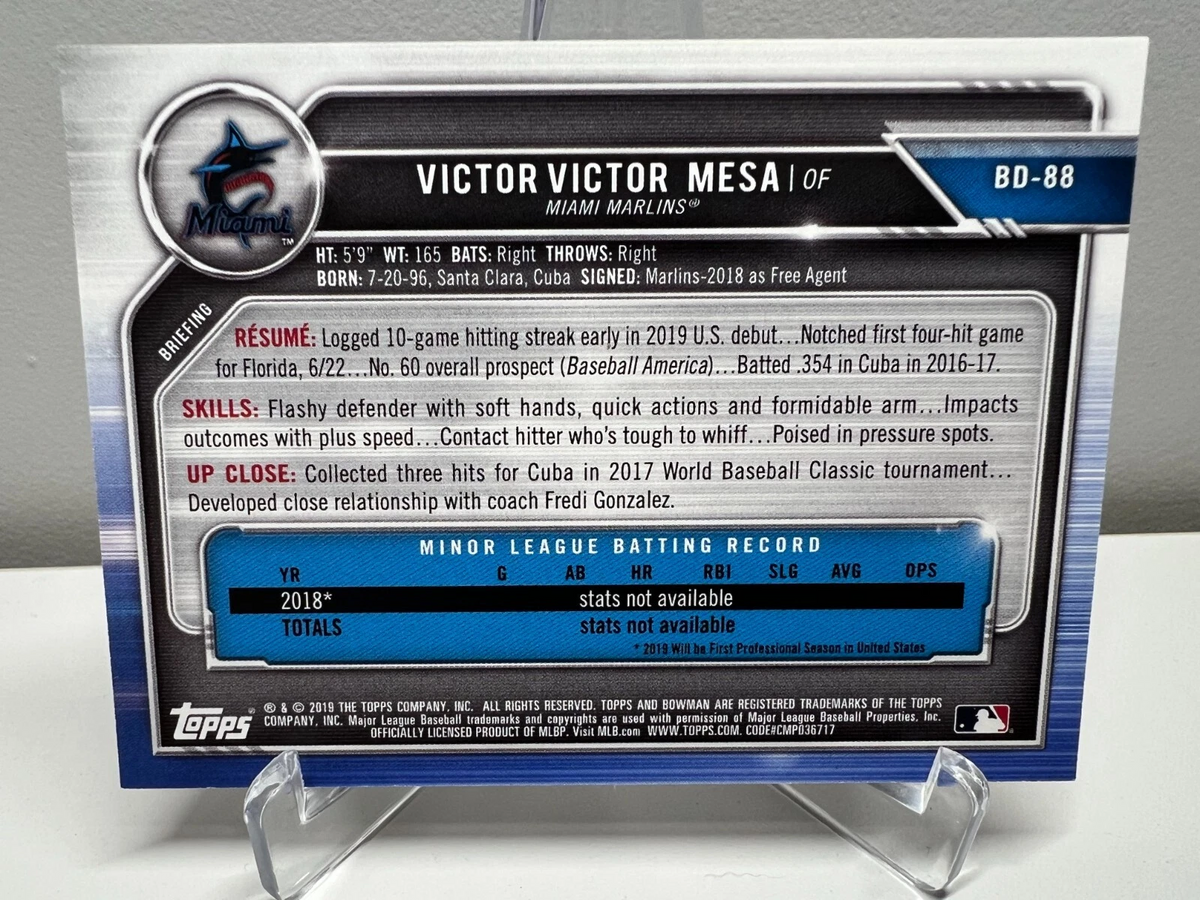 Victor Victor Mesa 2019 Bowman Draft Purple /250 #BD-88 Marlins