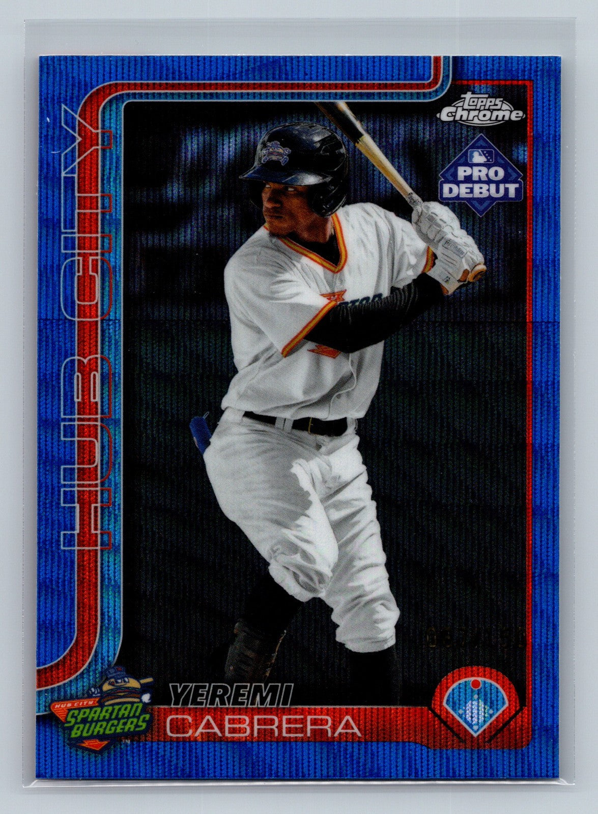 Yeremi Cabrera 2025 Topps Pro Debut Chrome Blue Wave Refractor /150 #PDC-103