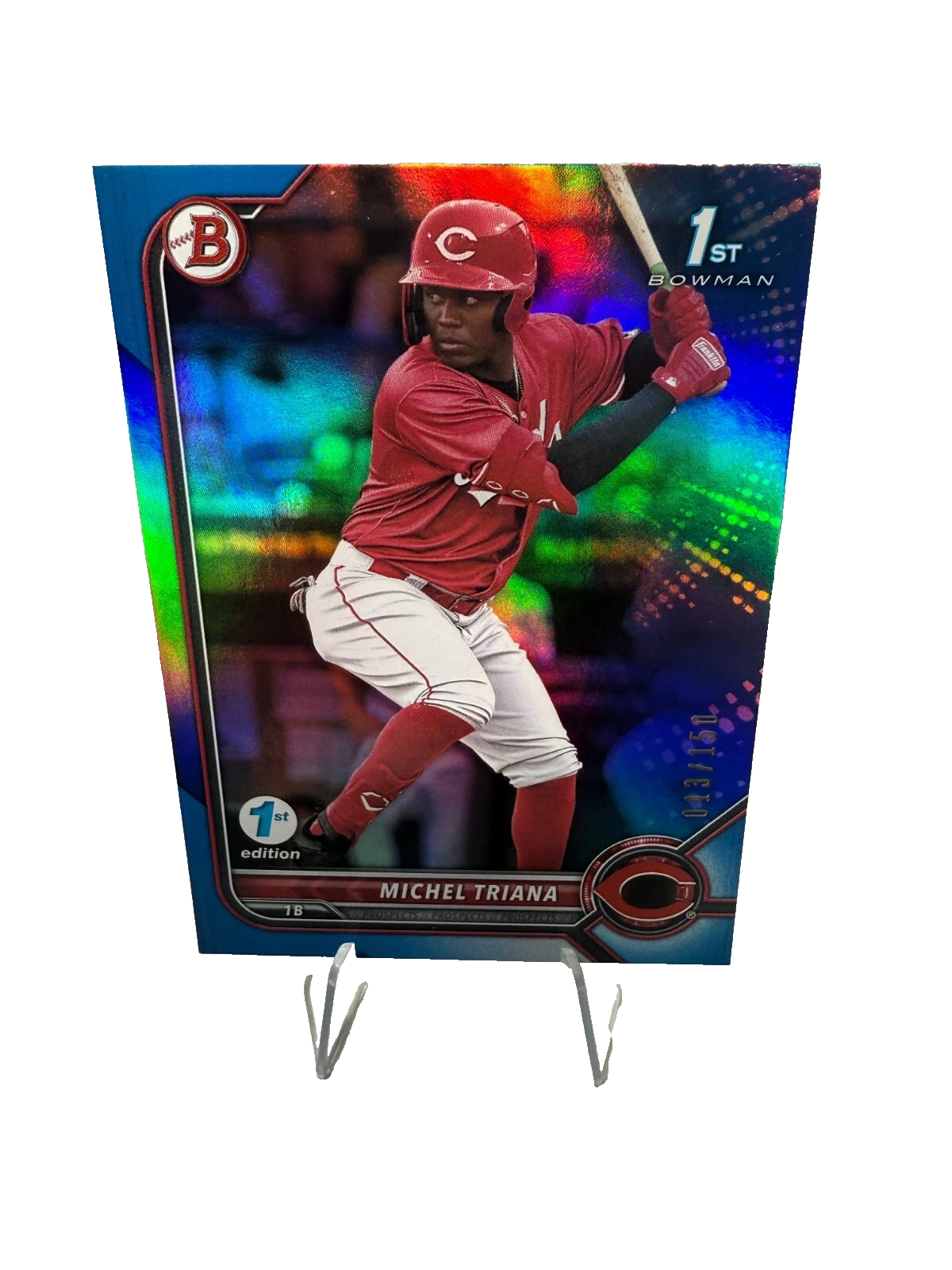 Michel Triana 2022 Bowman 1st Edition Paper Blue /150 #BPPF-75 Reds