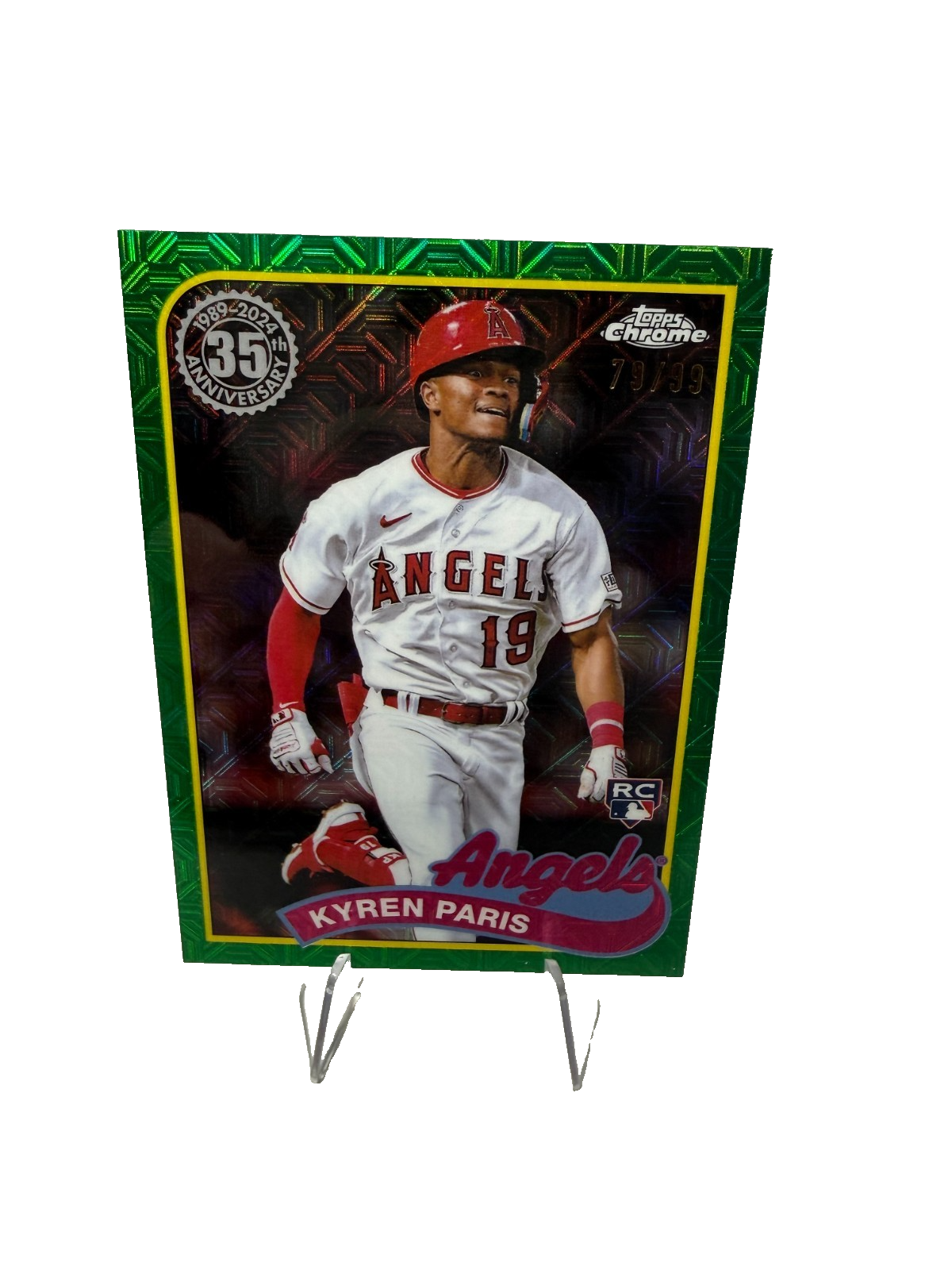 Kyren Paris 2024 Topps Series 2 Green Mojo RC /99 #2T89C-38 Angels
