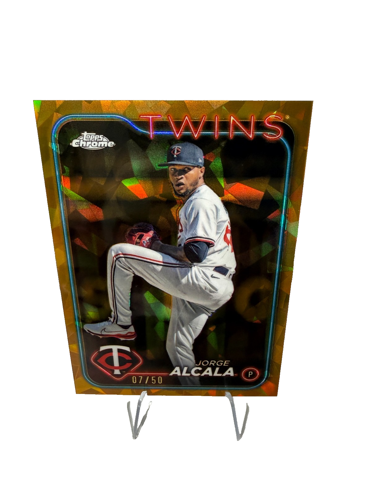 Jorge Alcala 2024 Topps Chrome Update Sapphire Gold Refractor /50 #USCS4 Twins