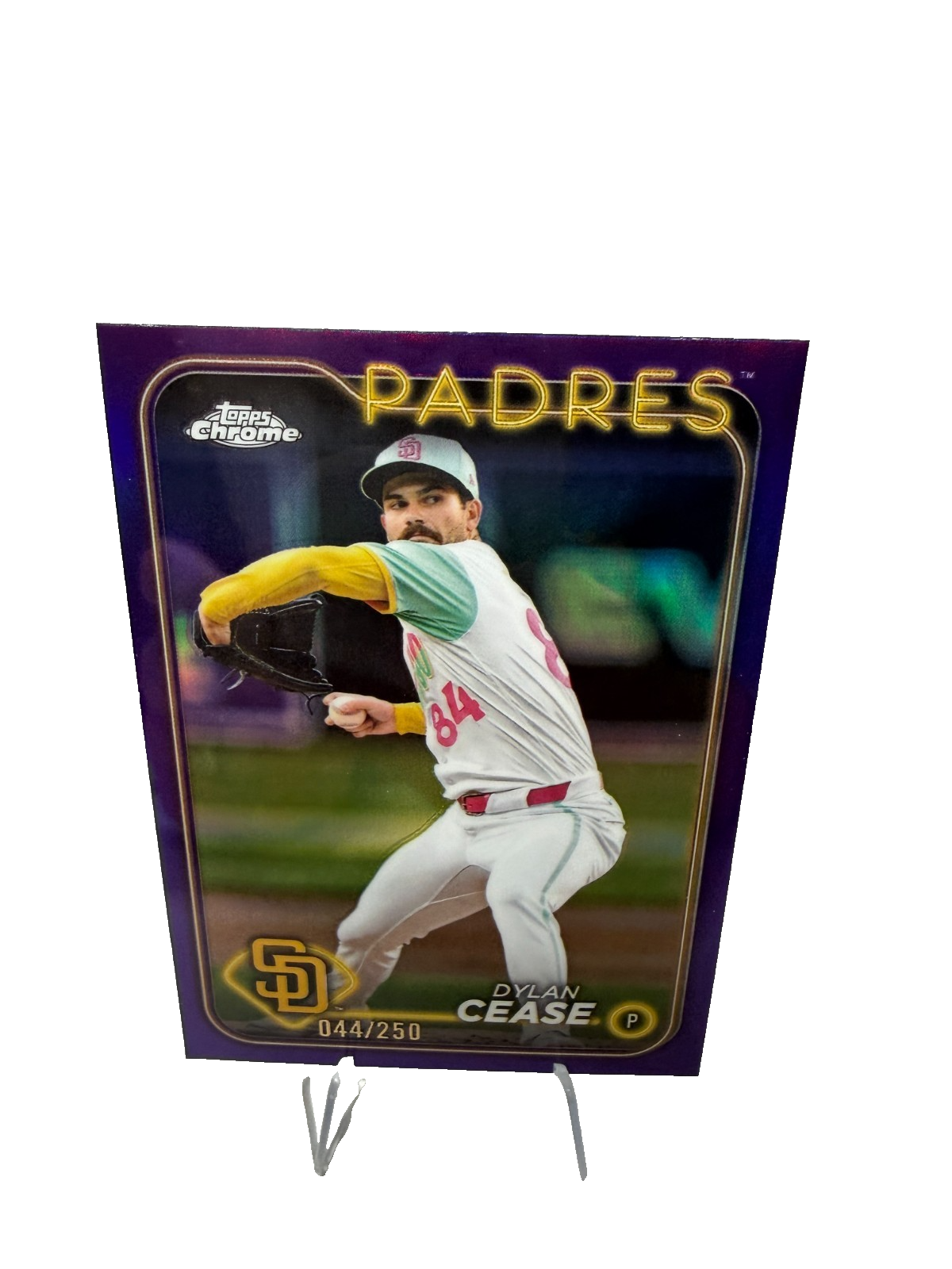 Dylan Cease 2024 Topps Chrome Update Series Purple Refractor /250 #USC184 Padres