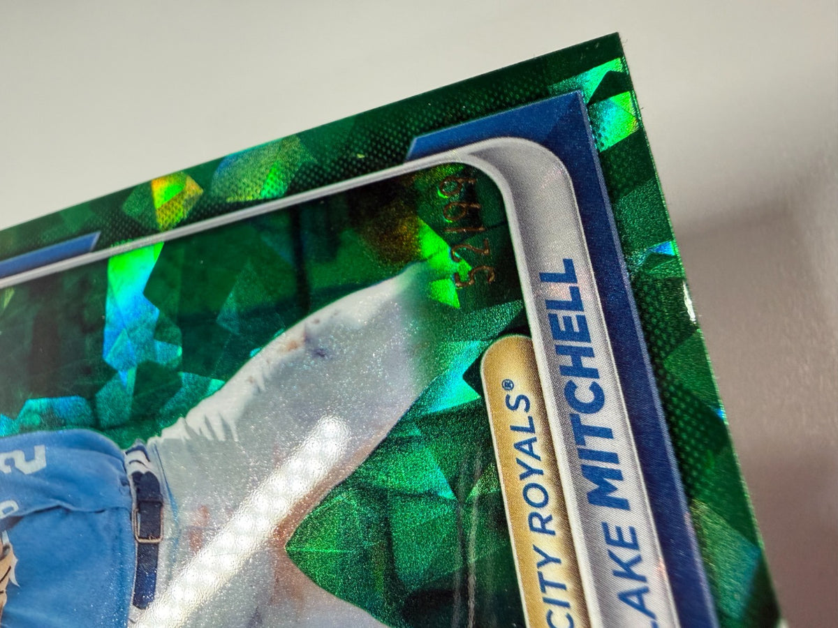 Blake Mitchell 2024 Bowman Chrome Prospect Sapphire Green Refractor /99 #BCP-117