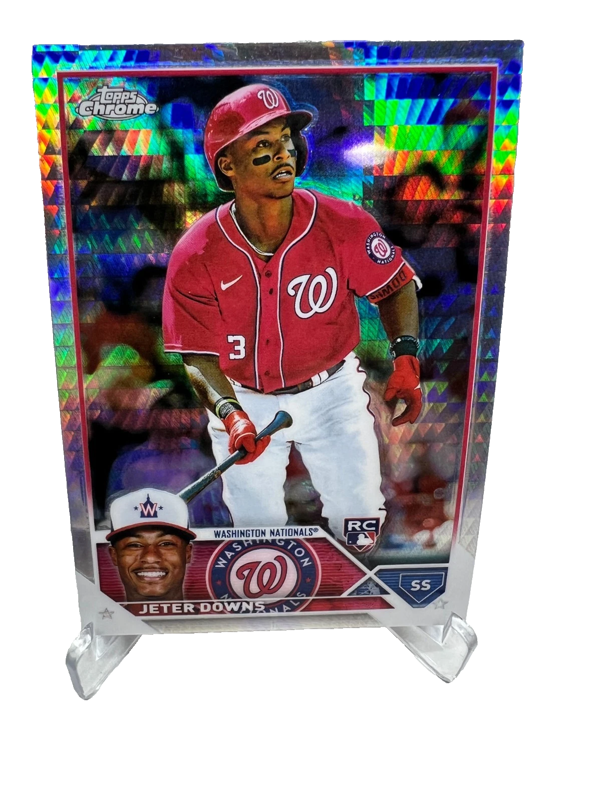 Jeter Downs 2023 Topps Chrome Prism Refractor RC #56 Nationals