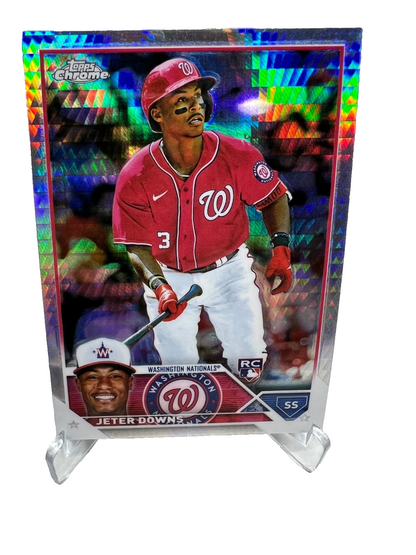 Jeter Downs 2023 Topps Chrome Prism Refractor RC #56 Nationals